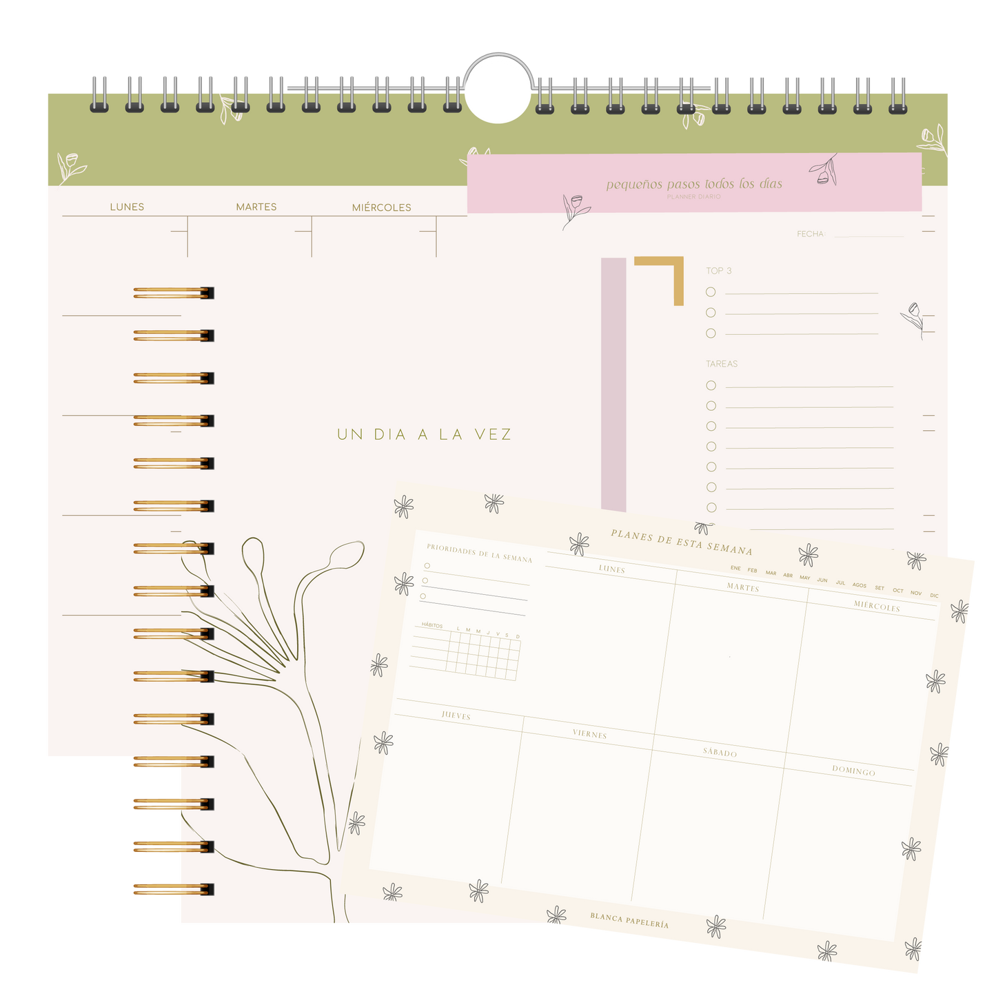 KIT 2 AGENDA SERENA + PLANNER MENSUAL +LIBRETA