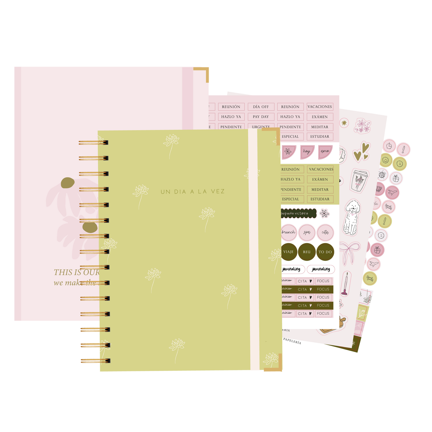 KIT 3 AGENDA ALEGRA + JOURNAL CUARZO