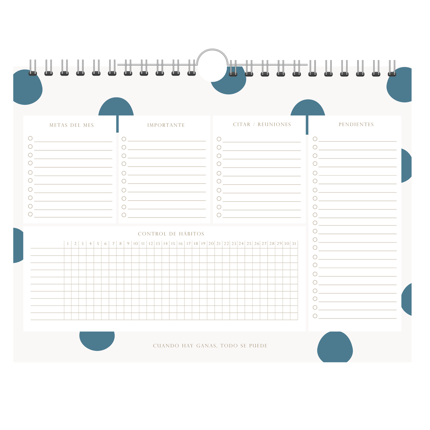 PLANNER MENSUAL INTERIOR