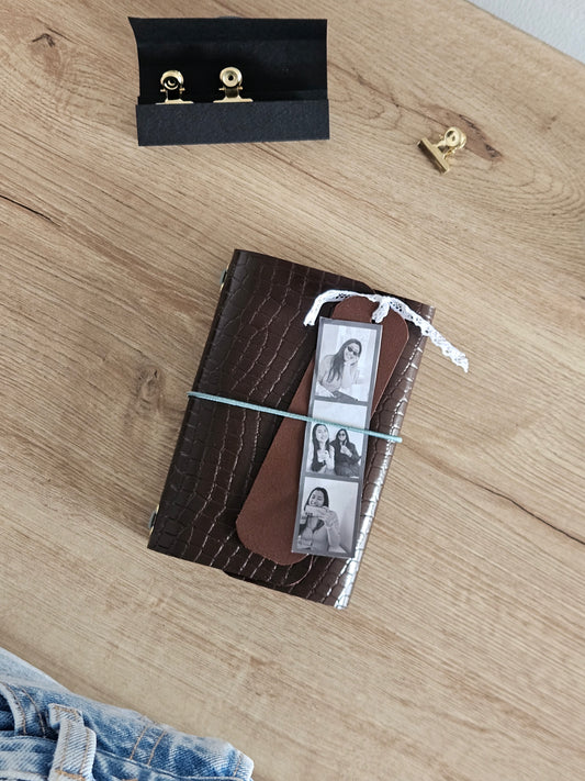 JOURNAL DE CUERO A6 MARRON MINICROCO