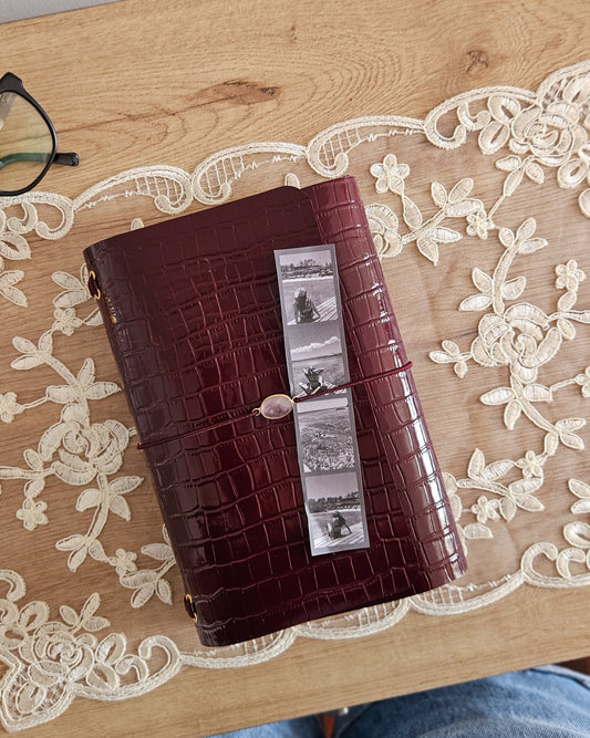 JOURNAL MIDORI A5 │CROCO GUINDA CHAROL
