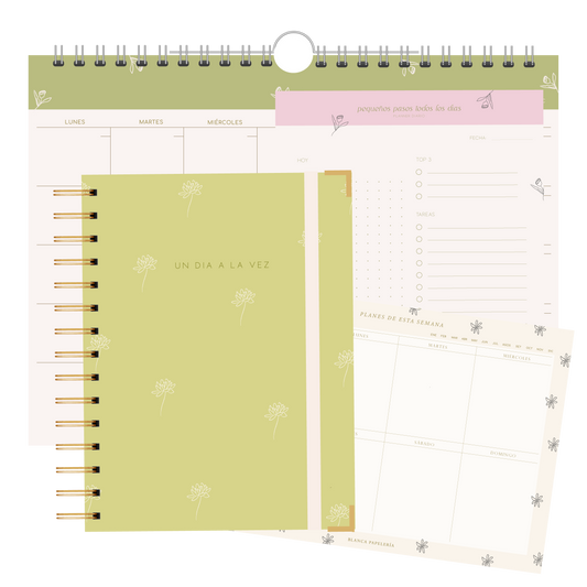 KIT 4 AGENDA ALEGRA + PLANNER MENSUAL + PLANNER SEMANAL + PLANNER DIARIO