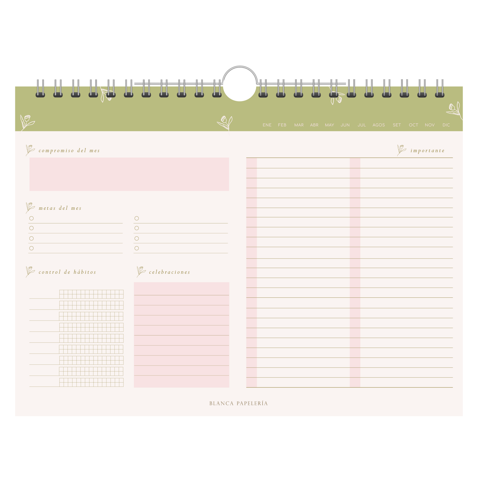 PLANNER MENSUAL UN DIA A LA VEZ