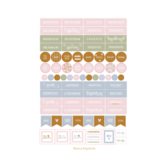 STICKERS PLANES Y ACTIVIDADES "CALMA"