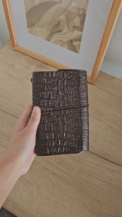 JOURNAL MIDORI A6 │ PRINT CAIMAN MARRON