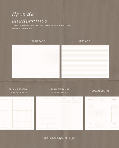 JOURNAL MIDORI A5 │CROCO MARRÓN