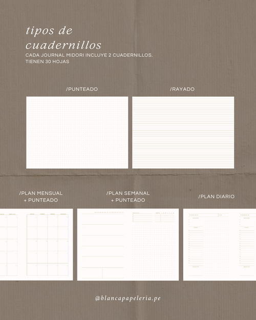 JOURNAL MIDORI A5 │MINICROCO MARRÓN