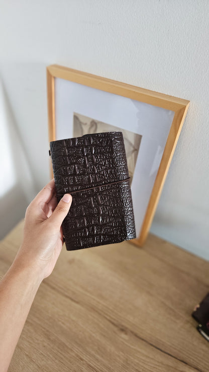 JOURNAL MIDORI A6 │ PRINT CAIMAN MARRON